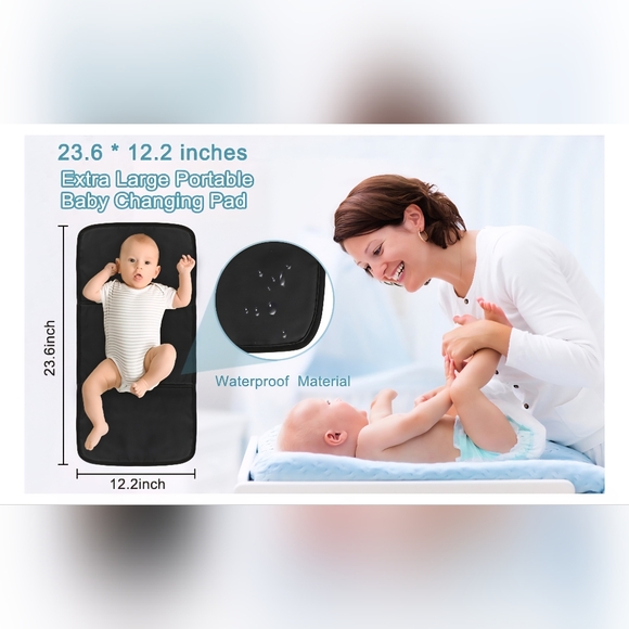 Fanfaree Unisex Lg Travel Tote/Baby Bag w/ Changing Pad & "Purse Pouch" - Picture 14 of 16